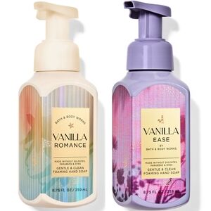 Bath Body Works Vanilla Lovers Vanilla Ease & Vanilla Romance Hand Soap Set NEW